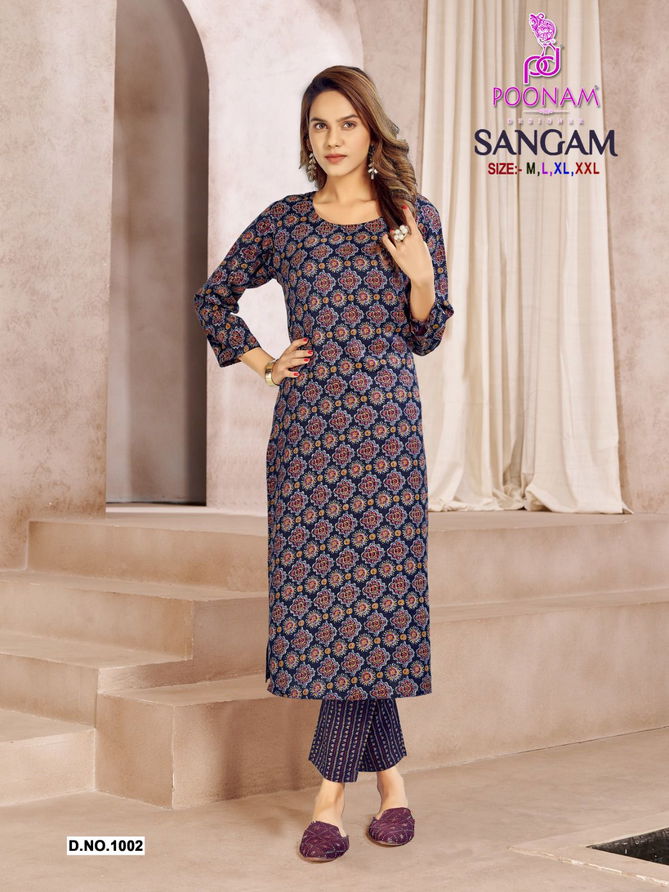 Poonam Sangam Regular Wear Wholesale Kurti With Bottom Catalog